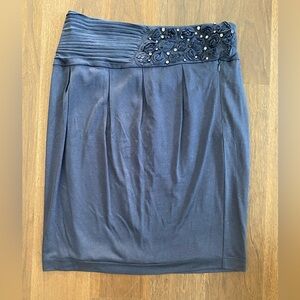 Ermanno Scervino Sweet beautiful navy with silver accents size 8 skirt.